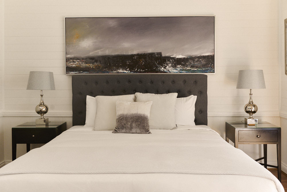 Dr Bracken Suite — Luxury King Bed Accommodation, Bangalow Guesthouse Luxury king bed in the Dr Bracken Suite at The Bangalow Guesthouse