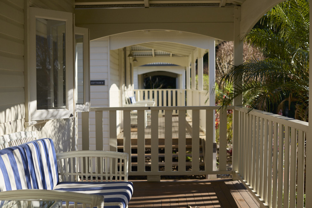 Historic Dr Lentaigne’s Cottage at The Bangalow Guesthouse, a restored heritage accommodation in the Byron Bay hinterland.
