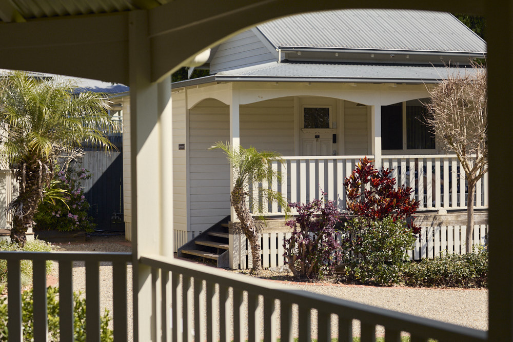 The Bangalow Guesthouse Cottage with private garden views and heritage-style accommodation in the Byron Bay hinterland