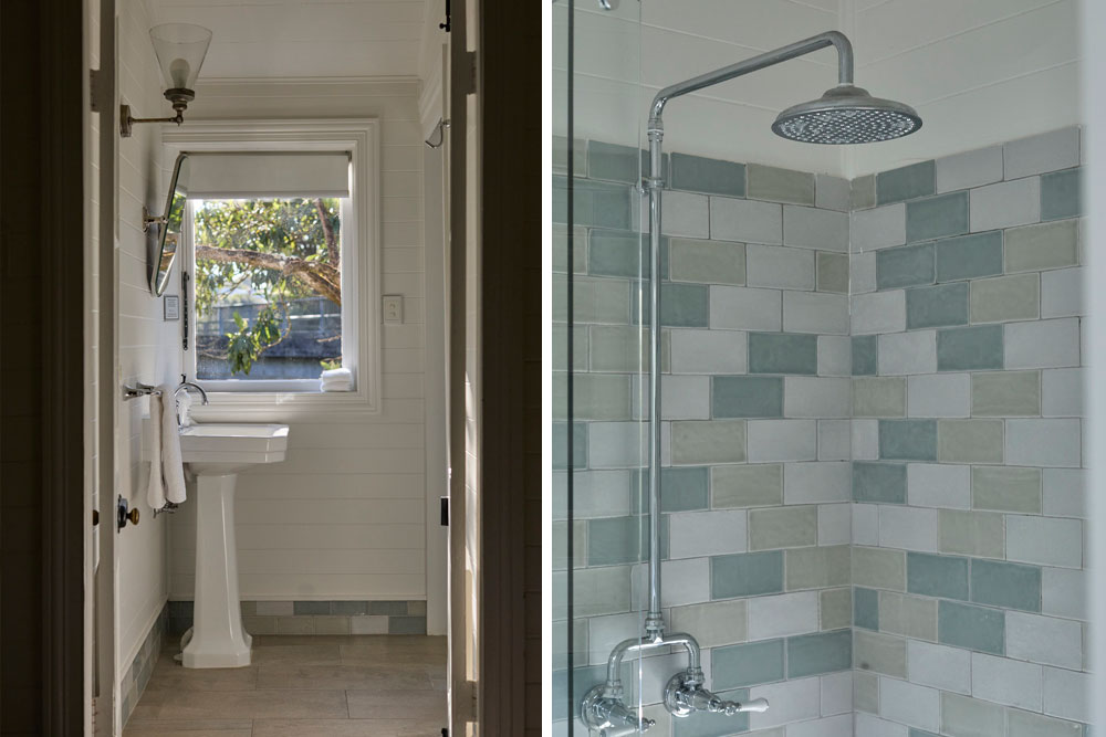 Mary James Suite private ensuite shower at Bangalow Guesthouse in the Byron Bay hinterland
